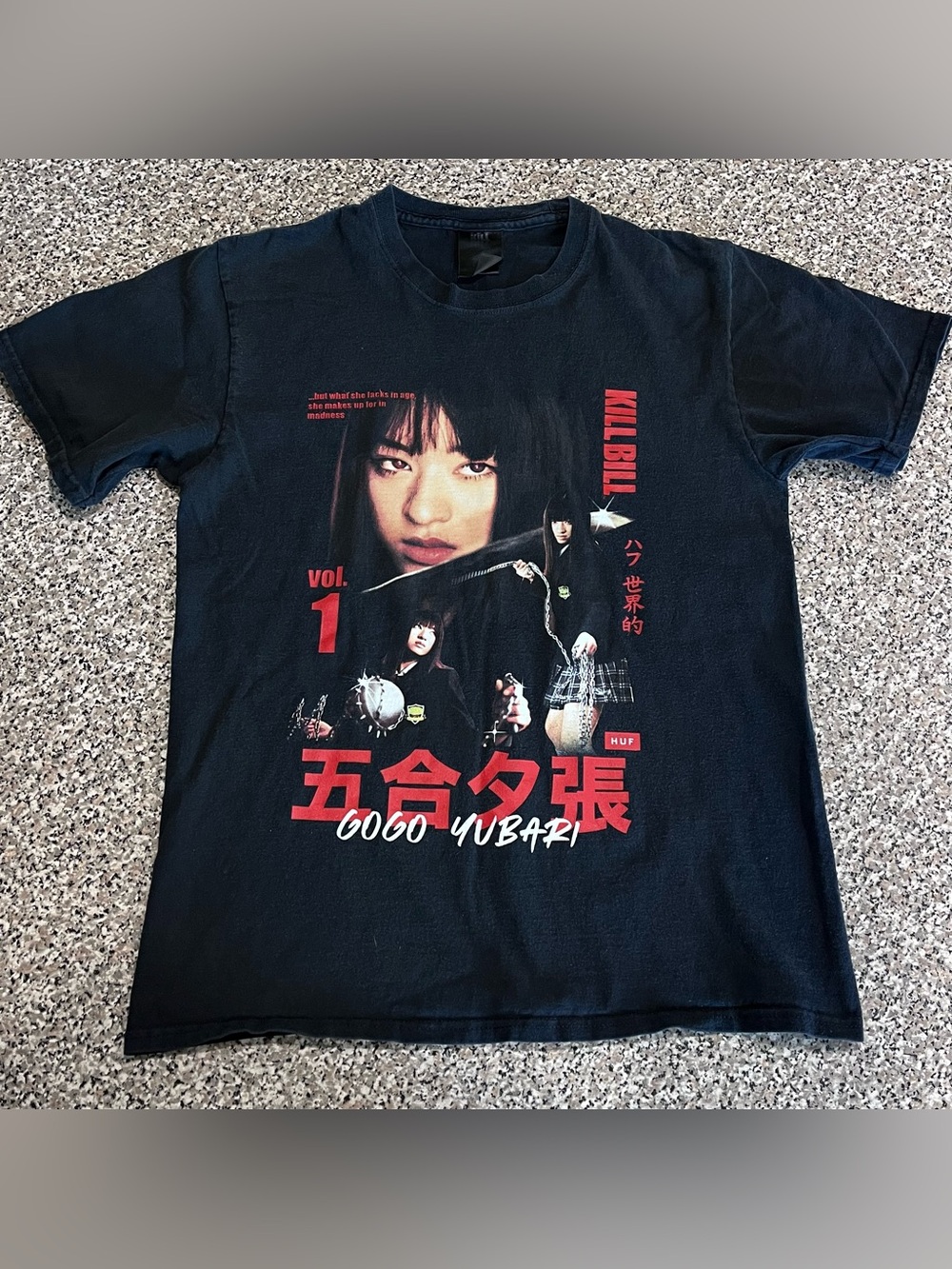 Huf X Kill Bill Gogo Yubari Black T-Shirt Adult Size Medium